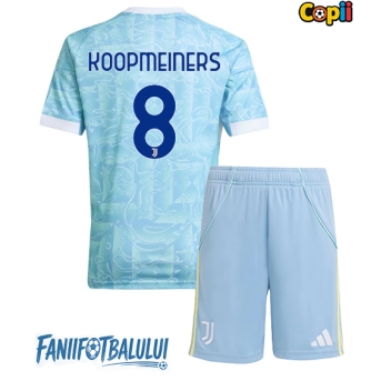 Juventus Teun Koopmeiners #8 Echipament de Fotbal Replică 2025-26 Copii Deplasare (+ Șorturi)